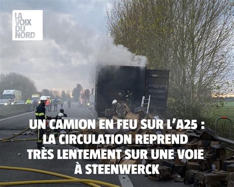 Incendie sur l&rsquo;A25 : la paille en feu déclenche un chaos routier dans le nord